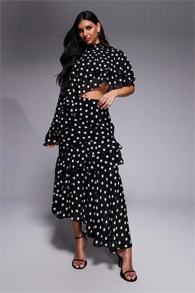 Асимметричная юбка-миди из шифона co-ord артикул 154032734