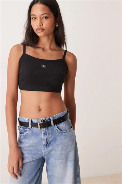 Топ-кроп с тканой этикеткой артикул 154173607