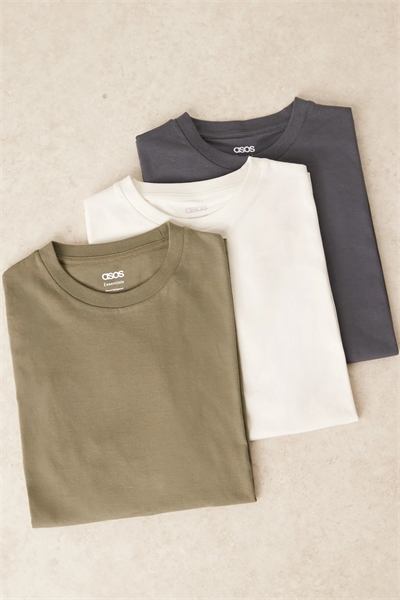 Набор из 3 футболок Essentials с прямым кроем артикул 153712418