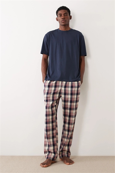 Пижамные брюки из фланели в клетку артикул 153711983