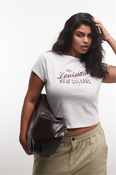 ASOS DESIGN: облегающая майка с принтом «Луизиана» артикул 153688053