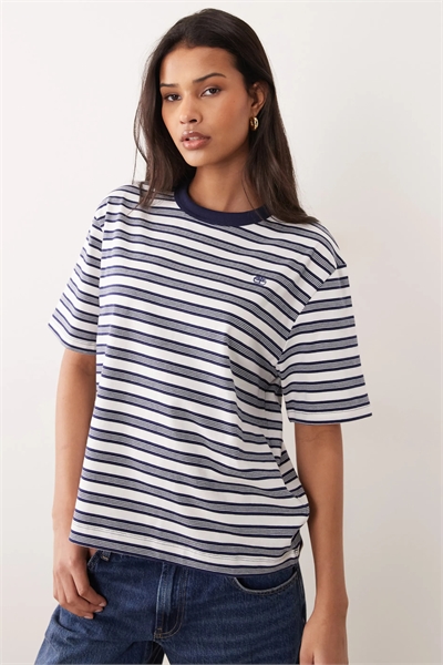 Футболка с полосками и короткими рукавами артикул 154353704