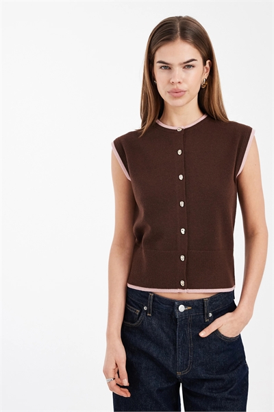 Жилет с отложным воротником артикул 155394014