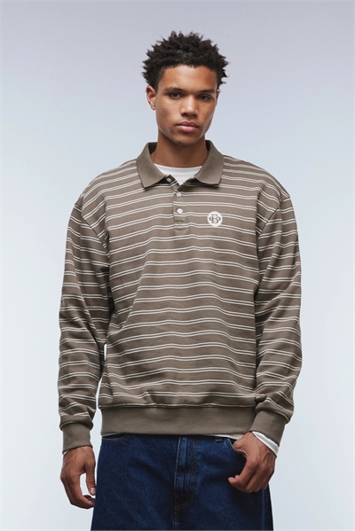 Толстовка-поло с принтом в полоску артикул 148816275