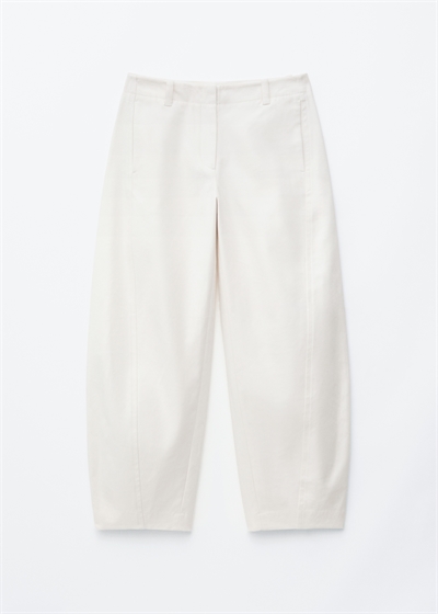 Брюки из хлопкового твила с расклешенными брючинами артикул 1313336002