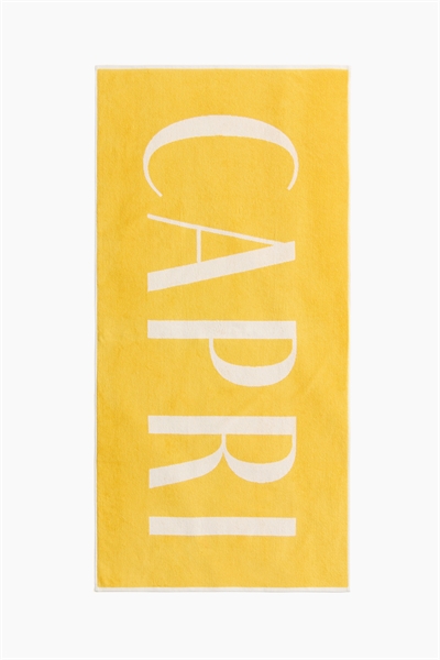 Хлопковое пляжное полотенце с текстовым узором артикул 1315858003