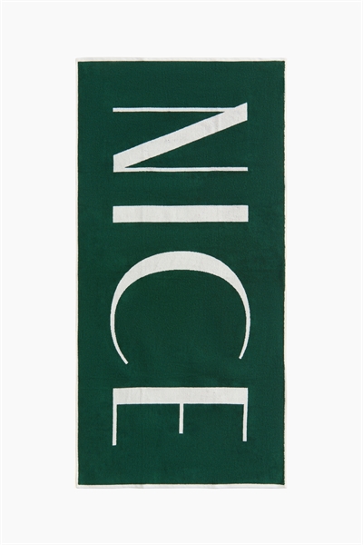 Хлопковое пляжное полотенце с текстовым узором артикул 1315858005