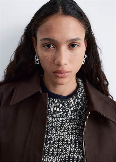 Серьги с крупными звеньями артикул 1325175005