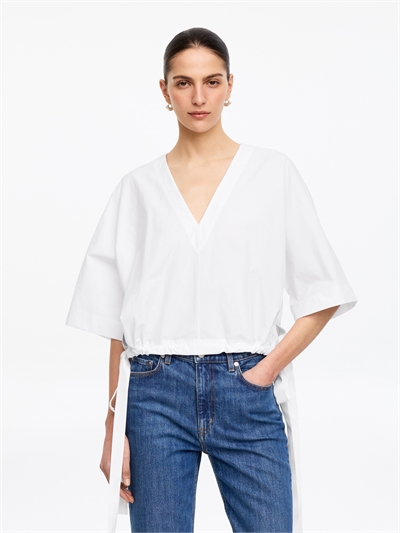 Хлопковая кофта с завязками на подоле артикул 1325580003