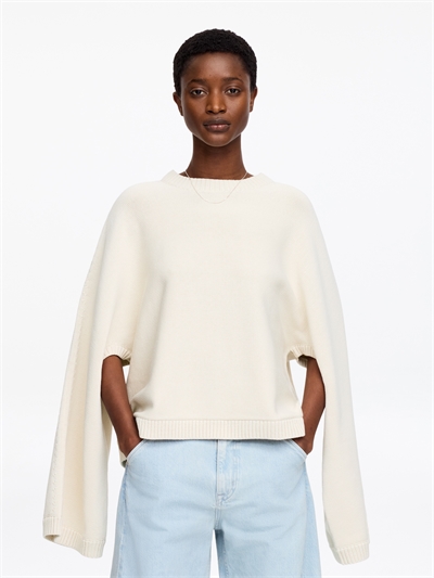 Хлопковый джемпер с вырезами артикул 1333833001