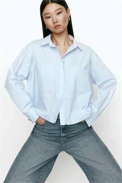 Хлопковая рубашка свободного кроя артикул 1344514001