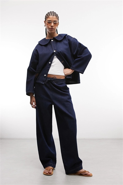 Джинсовая рубашка с воротником «Питер Пэн» co-ord артикул 155393323