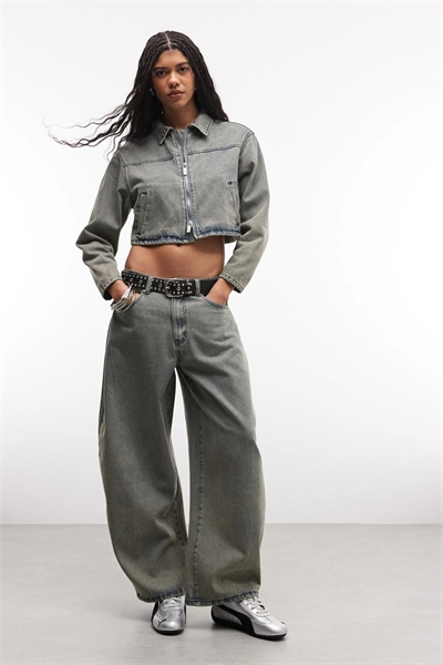 Кубическая джинсовая куртка с фактурной поверхностью co-ord артикул 155209918