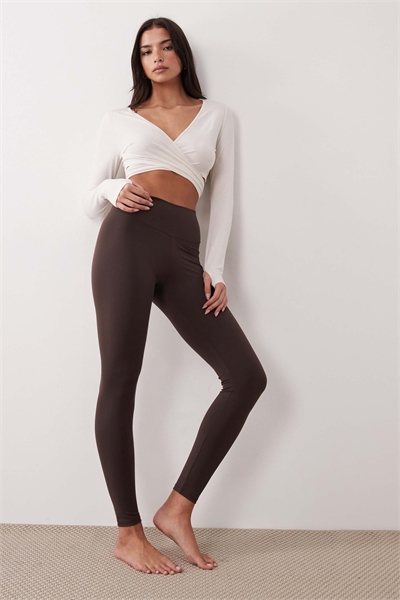 Бесшовные мягкие леггинсы с высокой талией артикул 153753634