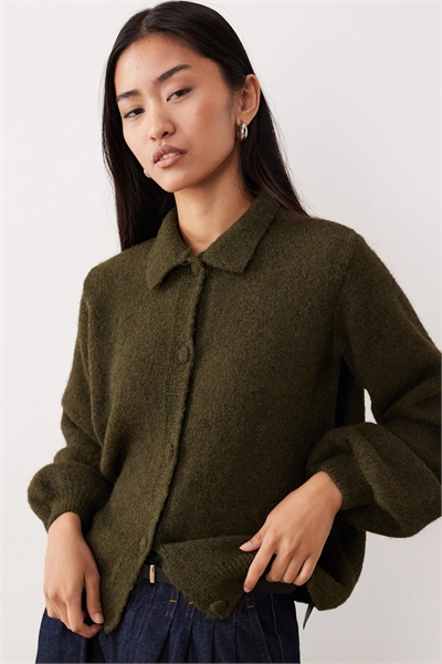 Вязаный кардиган из шерсти артикул 150497495