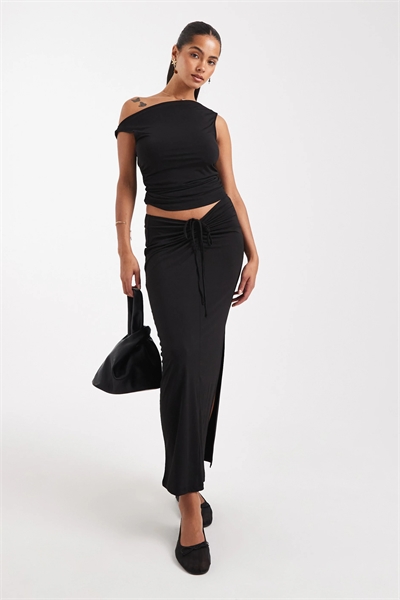 Макси-юбка с драпировкой спереди co-ord артикул 148029829