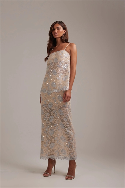 Комплект с юбкой из кружева артикул 151257805