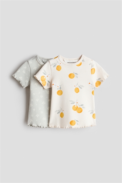 Ребристые хлопковые топы 2 шт. артикул 1262121005