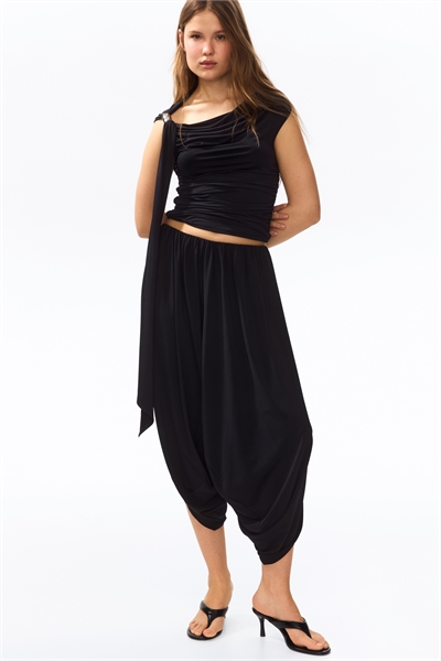 Брюки-балоны с закрученными манжетами артикул 1320271002