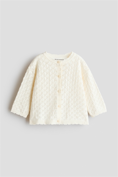 Хлопковый кардиган с узором «поинтел» артикул 1320855001