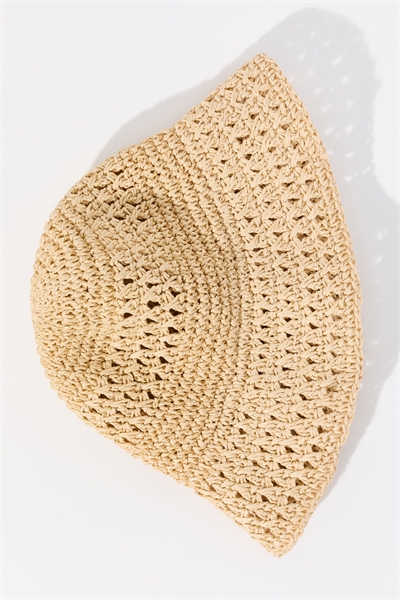 Соломенная шляпа-ведёро ручной работы артикул 1322521001