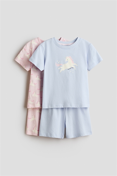 Пижама из хлопка с принтом, комплект из 2 предметов артикул 1331996002