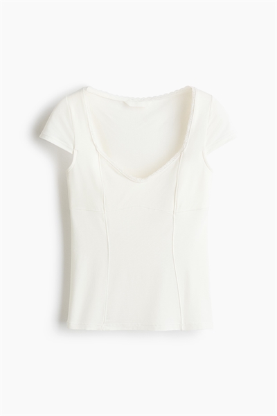 Топ с кружевной отделкой артикул 1333557003