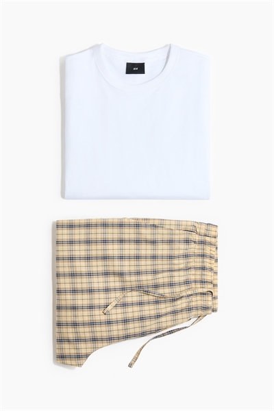 Комплект домашней одежды из хлопка из двух предметов артикул 1335057001