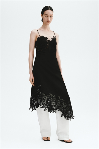 Платье из смесовой ткани с кружевными вставками артикул 1335553001