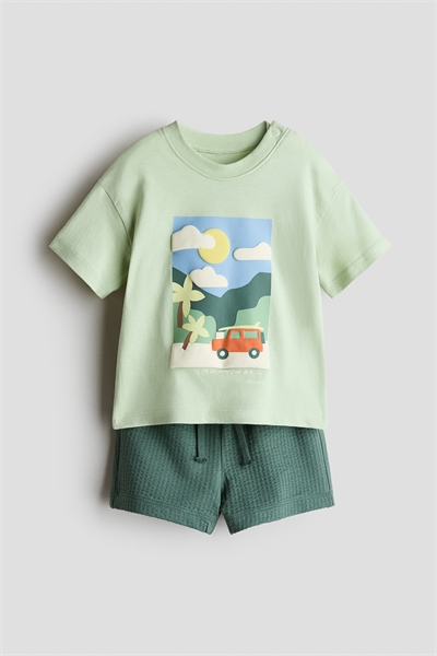 Комплект из двух предметов из хлопкового джерси артикул 1336158001