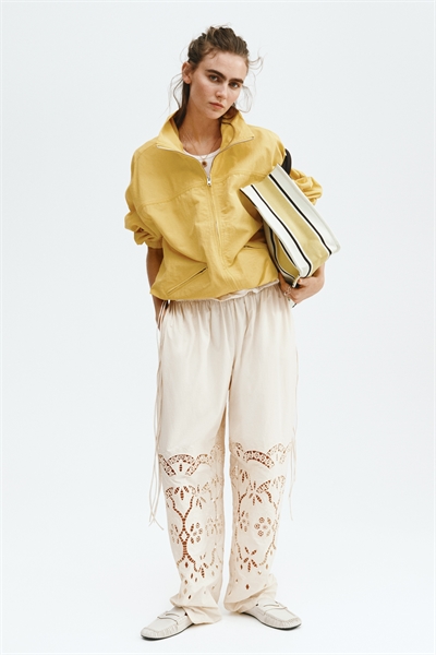 Брюки с завязками из английской вышивки артикул 1336793001