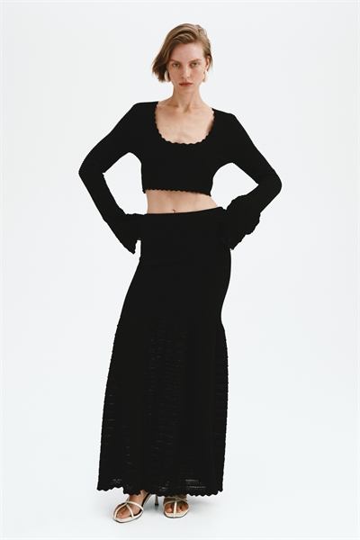 Юбка из фактурного трикотажа артикул 1337221001