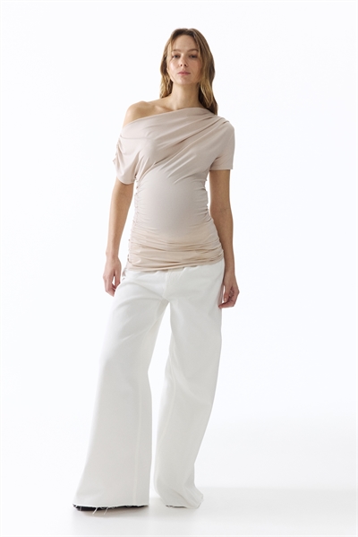 MAMA Топ с драпировкой на одном плече артикул 1337348002