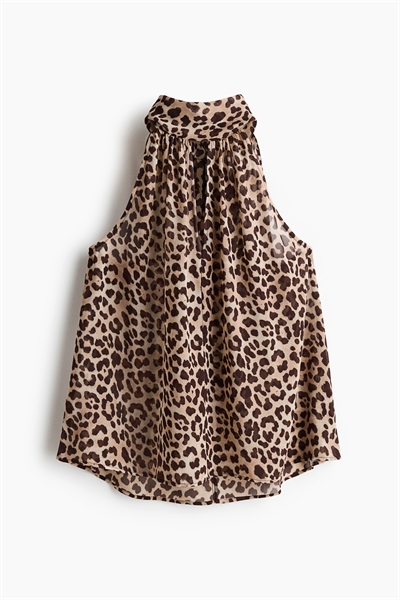 Топ из шифона с воротником-шарфом артикул 1337512001