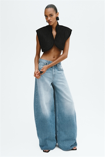 Болеро из смешанной ткани с долей льна артикул 1338867001