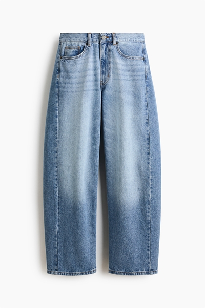 Широкие джинсы со средней посадкой артикул 1340198004