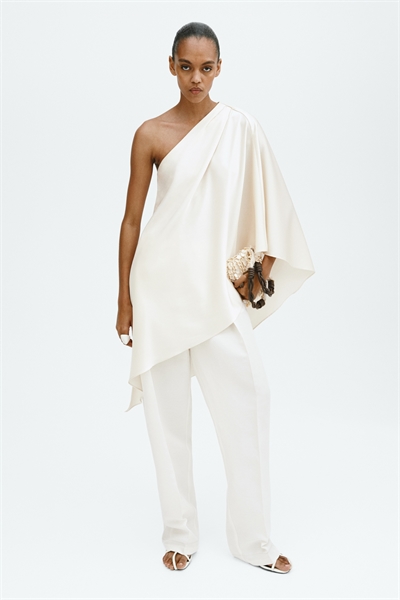 Асимметричный атласный топ артикул 1340403001