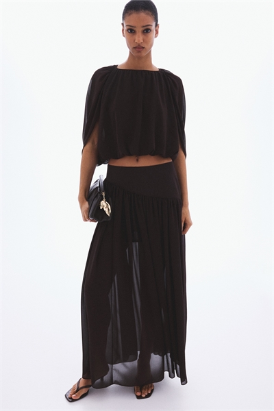 Макси-юбка из шифона артикул 1342770001