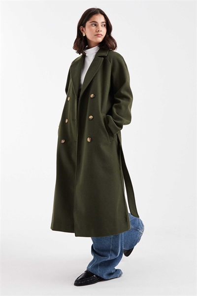 Шерстяное пальто с двойной застежкой артикул 150776554