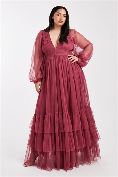 Макси-платье с длинными рукавами для подружки невесты от Madison артикул 149955050