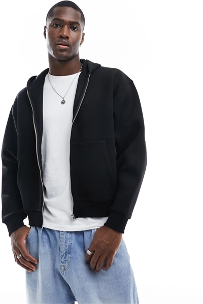 Объемная толстовка с капюшоном и застежкой-молнией артикул 135289434