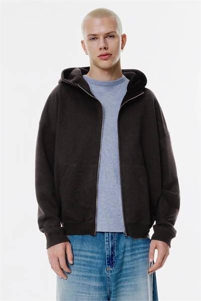 Свитшот прямого кроя на молнии артикул 151678918