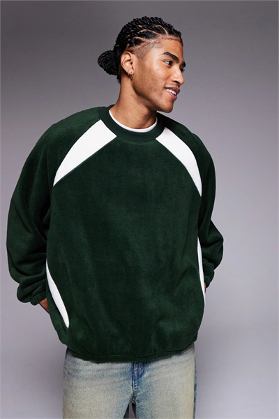 Свитшот из флиса экстремально свободного кроя с рукавами реглан артикул 146991228