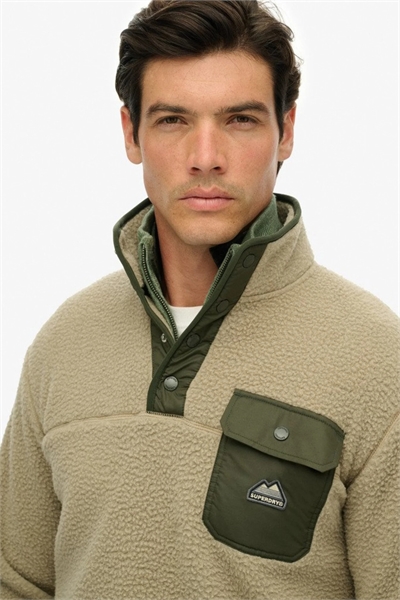 Свитер из флиса Fuji с полузастежкой на кнопках артикул 152778097