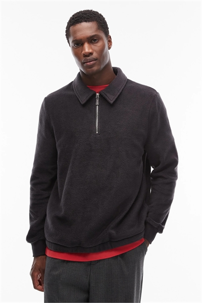 Флисовая толстовка с воротником-воронкой и четвертью молнии артикул 146925109