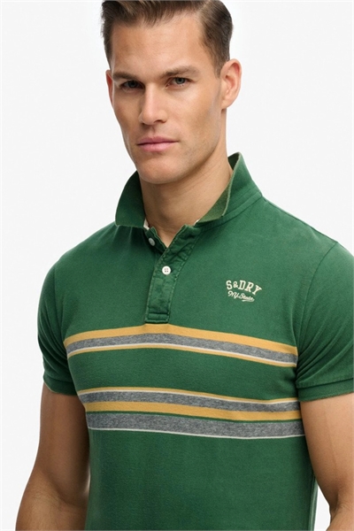 Поло из джерси в винтажную полоску артикул 155932716