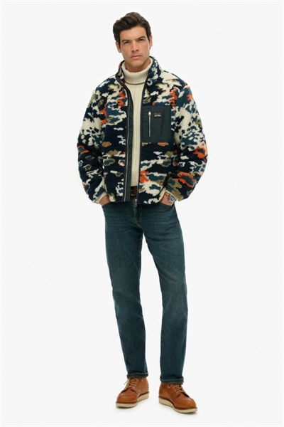 Флисовая кофта на молнии с принтом артикул 153540826