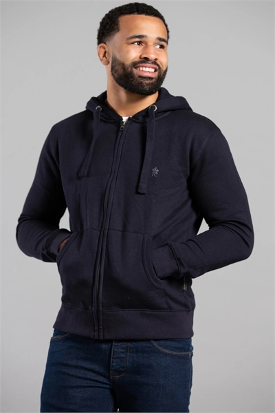 Толстовка с капюшоном на молнии из смешанной хлопковой ткани артикул 155975079