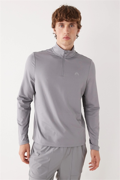Элитная спортивная кофта с 1/4-й застежкой-молнией артикул 150996307