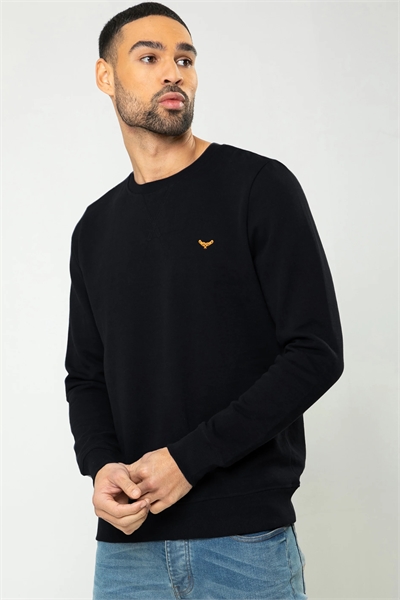 Свитшот с круглым вырезом из смешанной хлопковой ткани артикул 151347747